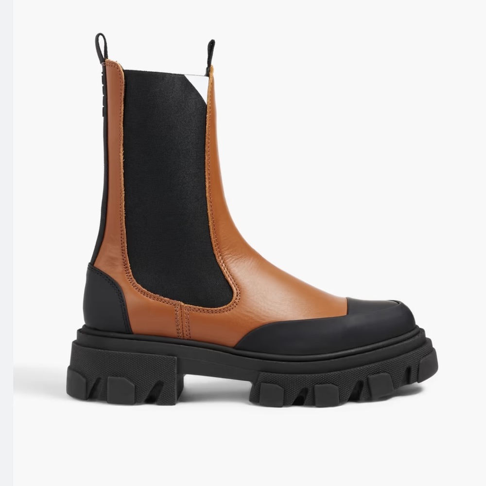 GANNI Two-toned Leather Chelsea Boots